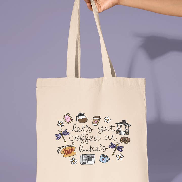 Laten we koffie drinken bij Luke's draagtas voor wholesale door amarieacreates