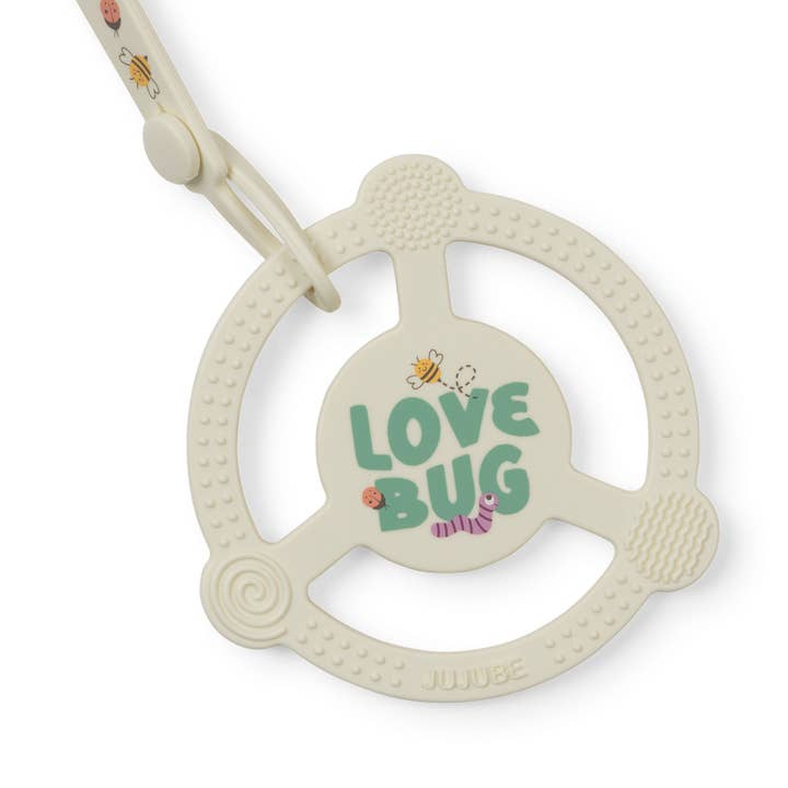 JuJuBe - Wholesale Teether (Not Clip-On) - Baby - Silicone Teether Ring with Detachable Clip Love Bug2