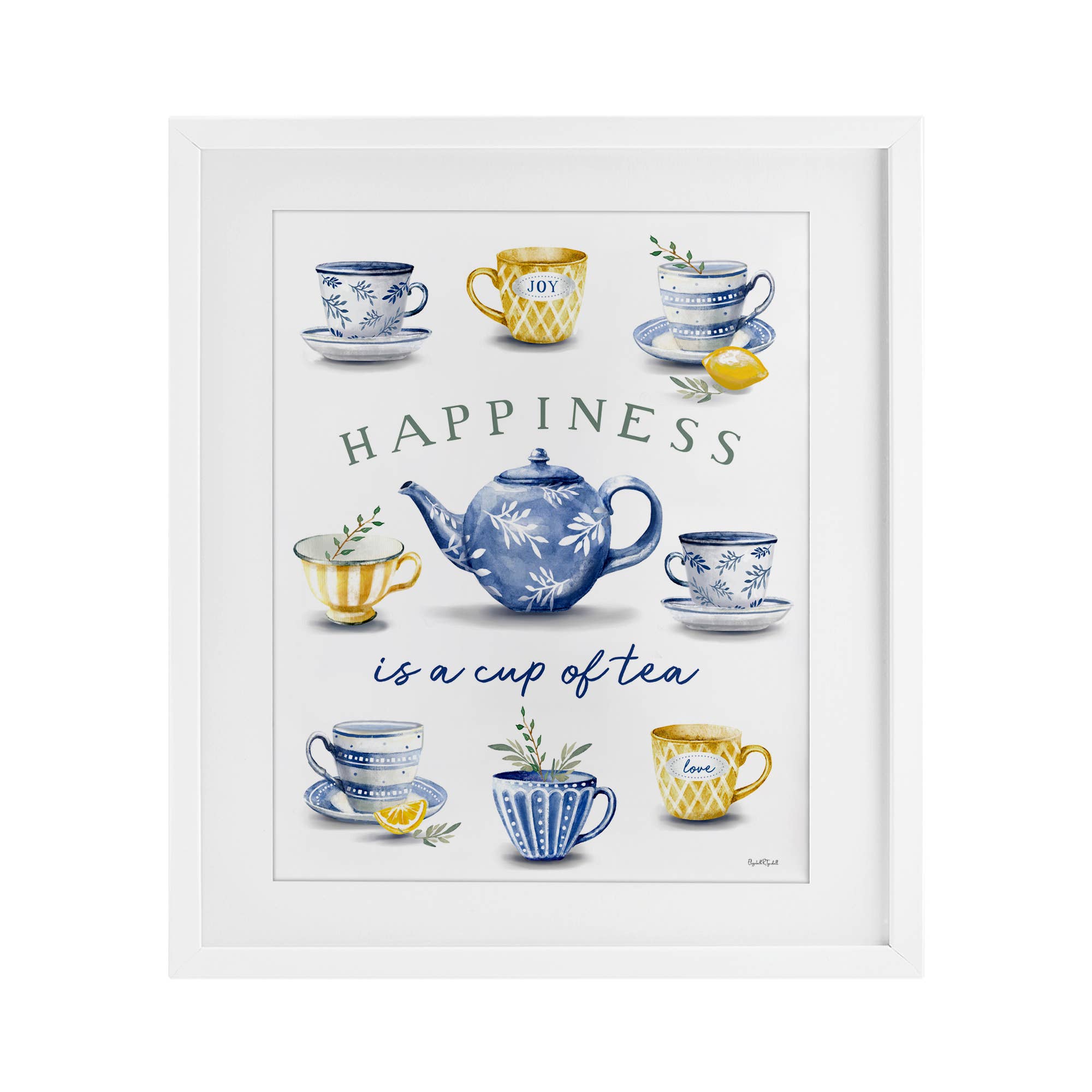 Stupell Industries - Wholesale Wall sign - Happiness is a Cup of Tea - Print Under Glass Wall Art12