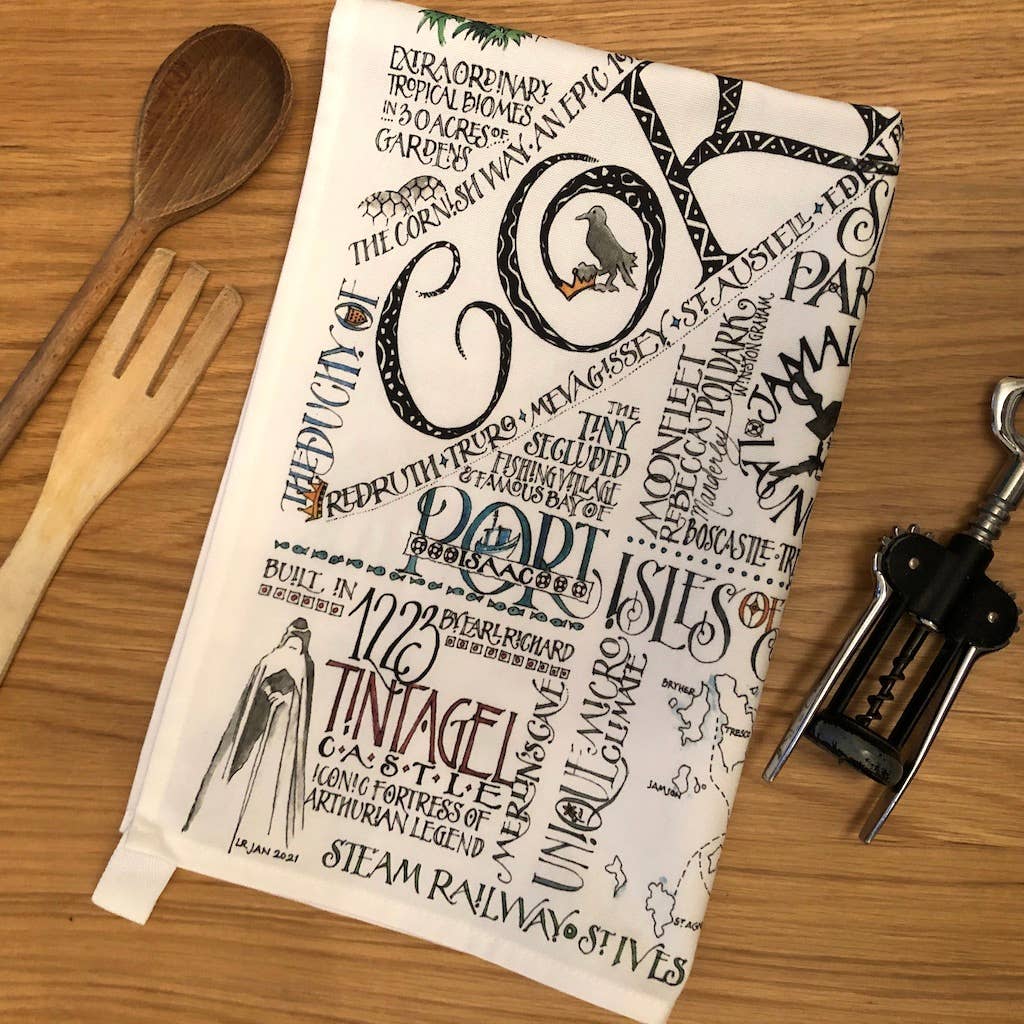 Inklings Art - Wholesale Tea Towel - UK made Cornwall tea towels in 100% cotton9