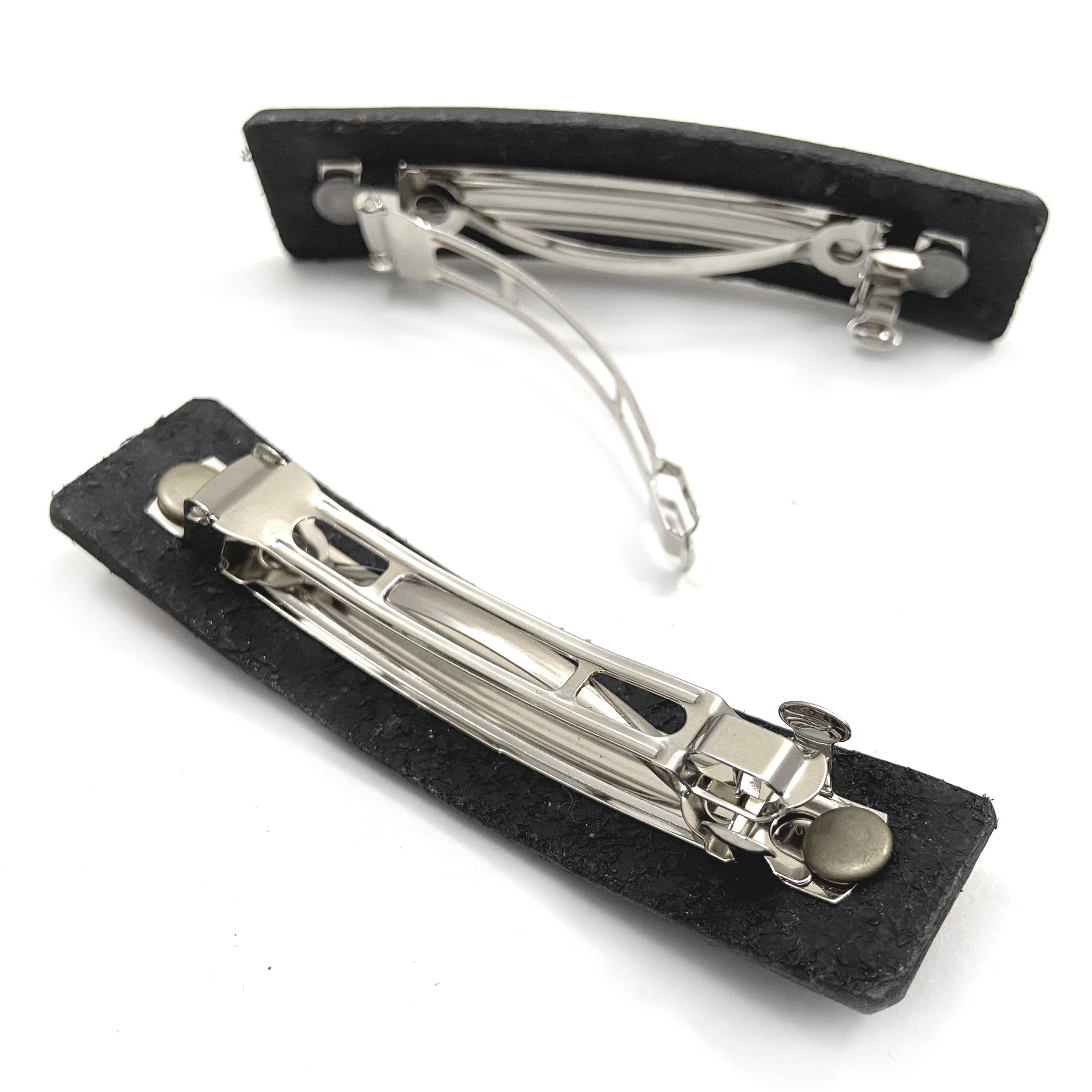 PlatypusMax – Engroshandel Hårspænde – Kvinder – Blå Hydrangea Blomster Præget Læder Hår Barrette5