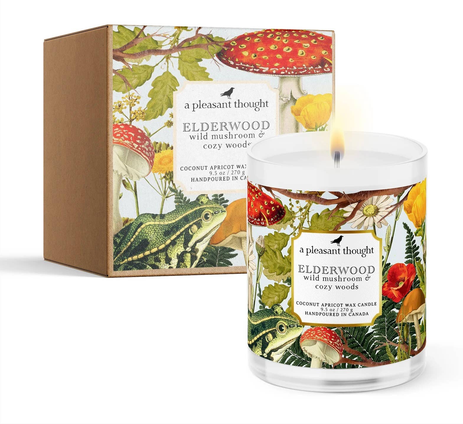 A Pleasant Thought - Venta al por mayor Velas en tarros - MADERA DE SAÚCO | SETAS SILVESTRES Y BOSQUES ACOGEDORES | VELA1