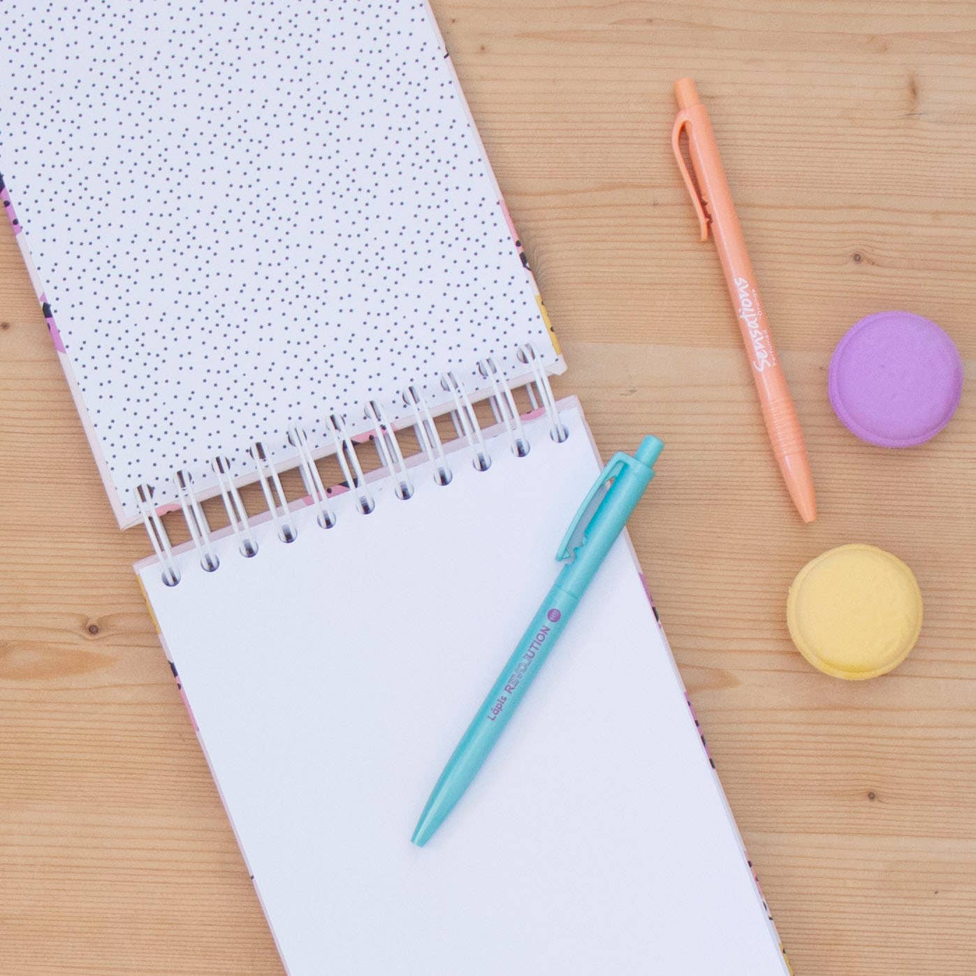 Rosa com Canela – Caderno por atacado – Caderno A5 Argolas Topo Stripes3