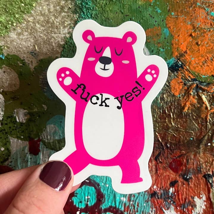 Swear Bear Says Sticker Decal for wholesale by More Joy Better Life