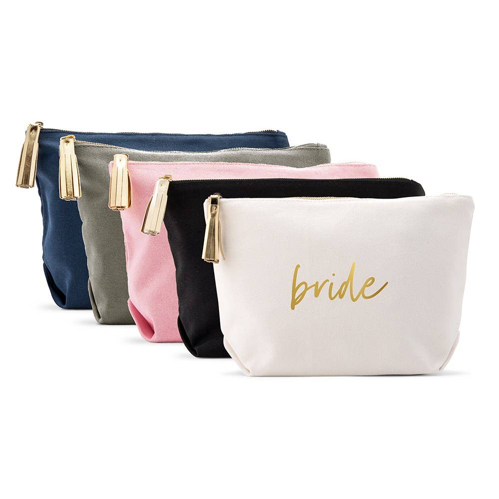 Weddingstar Inc. – wholesale Make-up/cosmetic bag – Large Personalized Canvas Makeup Bag - Bride Script4