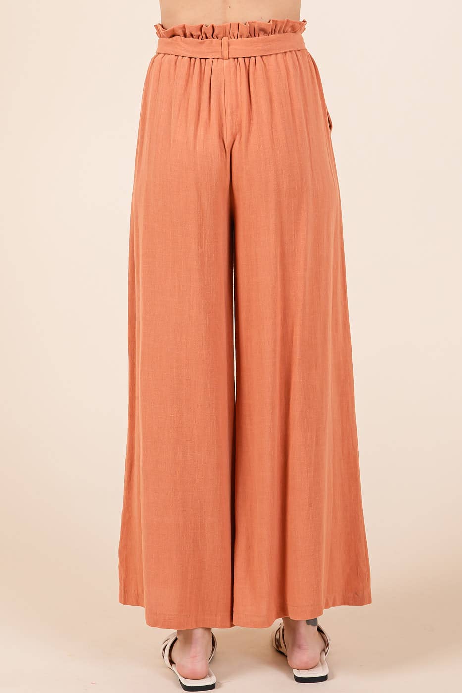 mittoshop - Wholesale Pants - Women's - PAPER BAG TIE DETAIL WIDE LEG PANTS48