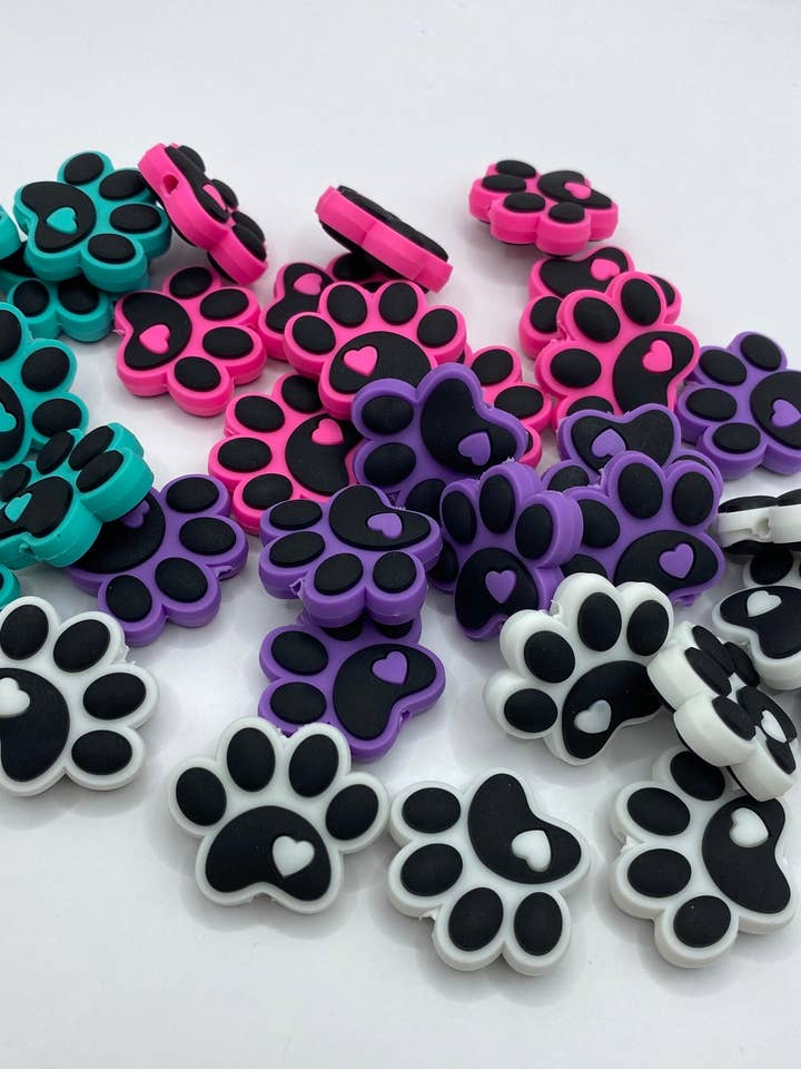 Pfotenabdruck Silikon Fokalperle für den Großhandel von ASAP Craft Supplies