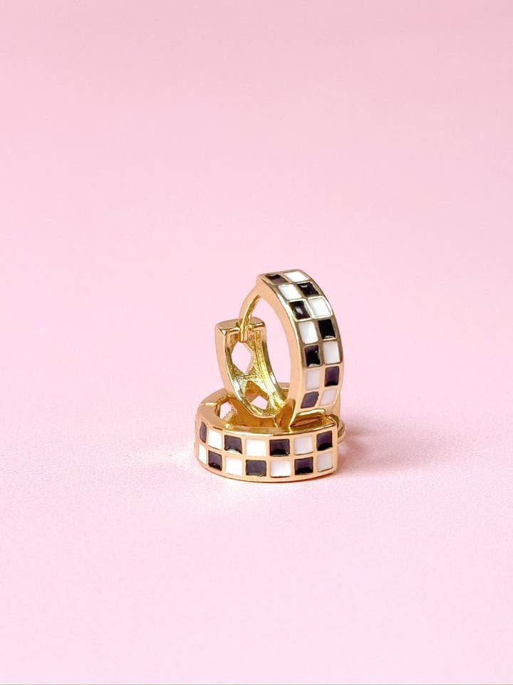 Sk8er Girl Aros Cuadriculados para venta al por mayor de Golden Hour Designs