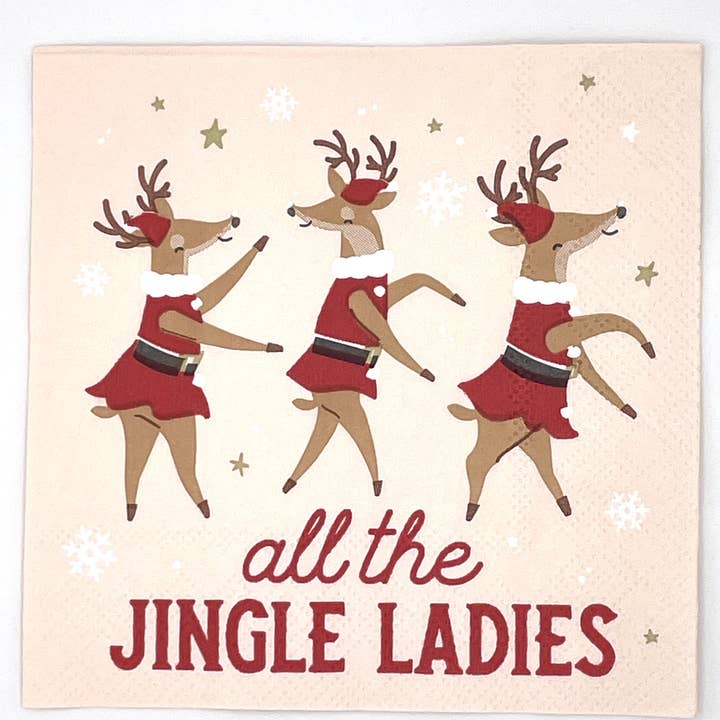 soiree-sisters - Wholesale Disposable Napkin - Funny Christmas Cocktail Napkins | Jingle Ladies - 20ct