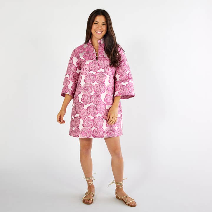 Caryn Lawn - Wholesale Dress - Women's - Keri Jacquard Rose Dress