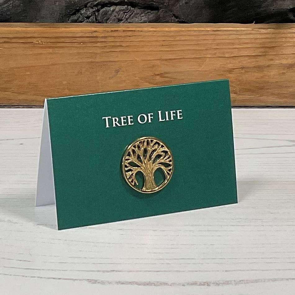 Compton & Clarke - Wholesale Everyday Greeting Card - Tree of Life - Forest Green Colored Card