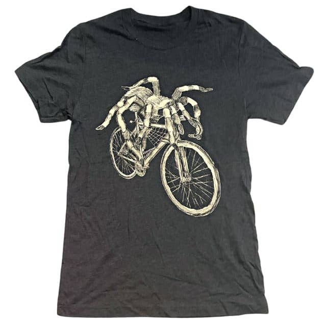 Dark Cycle Clothing - Vente T-shirt sérigraphié – homme - Chemise Spider on A Bicycle pour homme/unisexe2