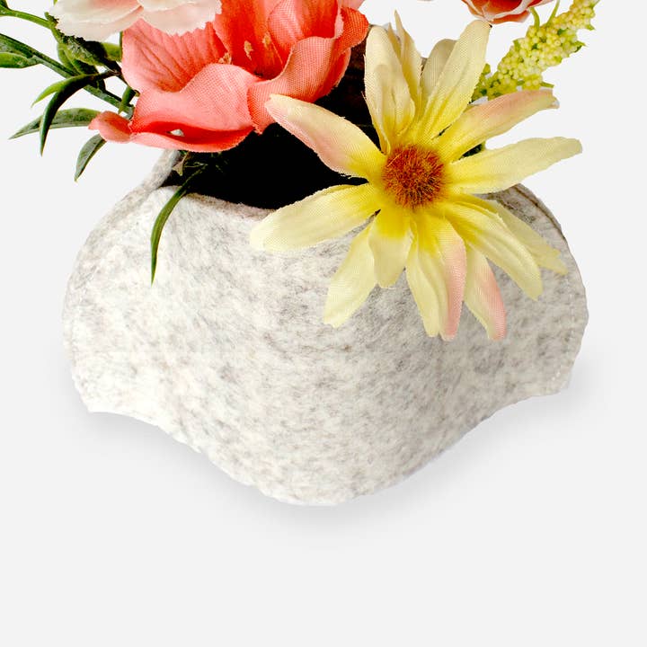 Petit Vase Arche - Feutre de Laine 100% et Verre pour la vente par Lion Looms