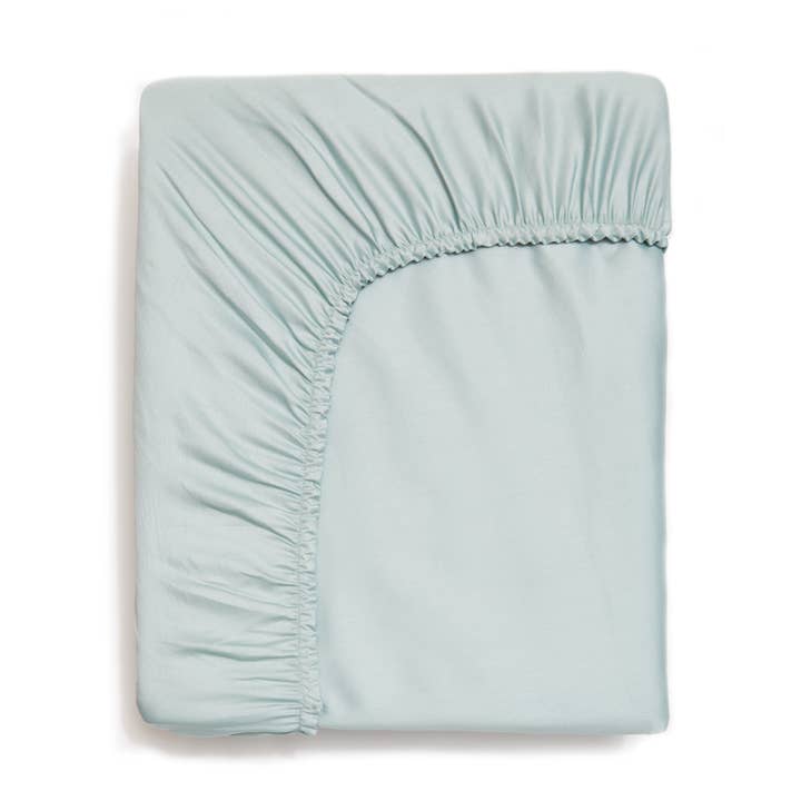 Solid Twin Fitted Sheet - Aqua for wholesale by Gooselings