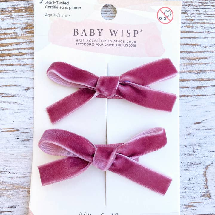 Baby Wisp - Wholesale Hair Clip - Kids - Velvet Pigtail Pinch Alligator Hair Clips