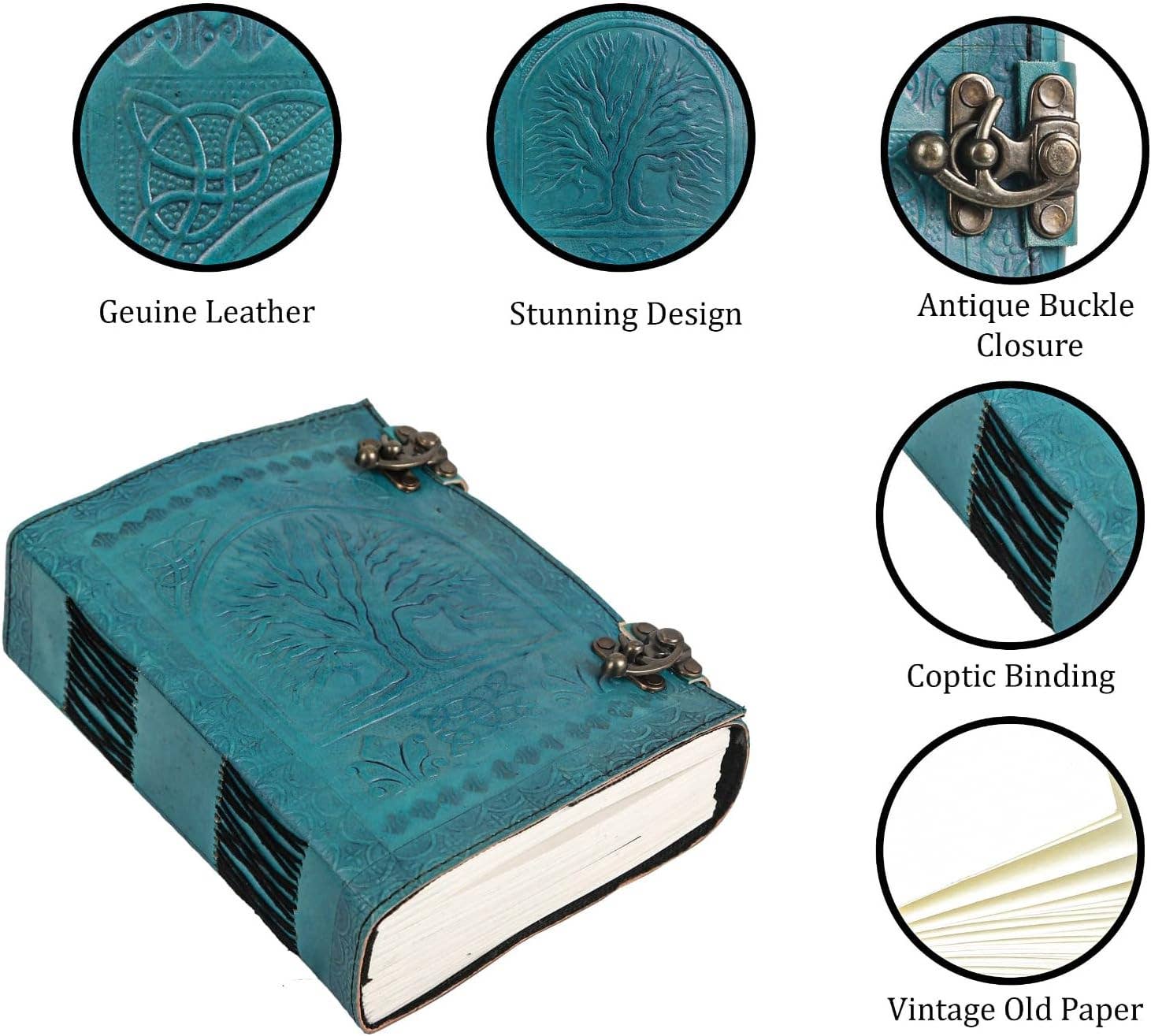 Tuzech Leather - Vente Journal intime - Tuzech grand journal de vie de 600 pages | journal en cuir | carnet de notes grand arbre de vie embossé | carnet d'écriture en cuir | journal en cuir fait main | grimoire en cuir | carnet de croquis en cuir 7 x 10 relié par fil19