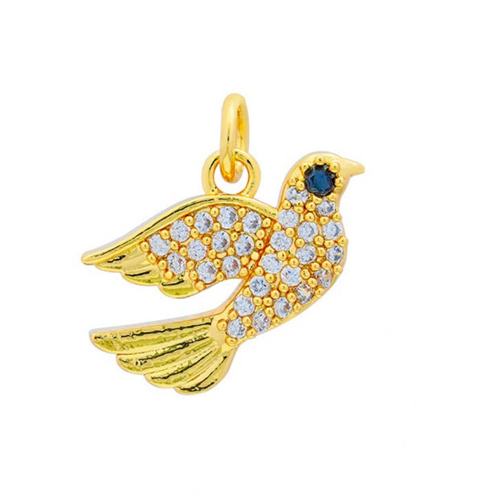 Savvy Bling - Wholesale Individual Charm/Pendant - Dove Charm For Charm Necklace