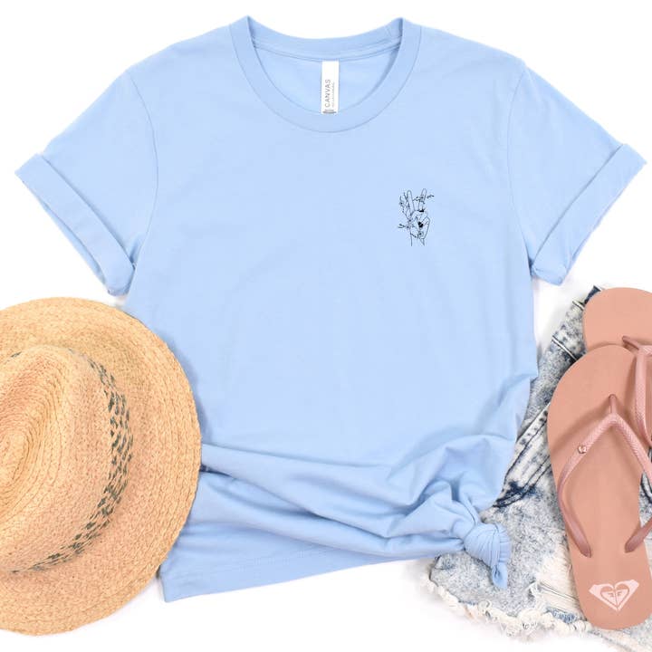 Peace and Blooms Unisex, Bella+Canvas Graphic Tee for wholesale by Snow Cactus Station