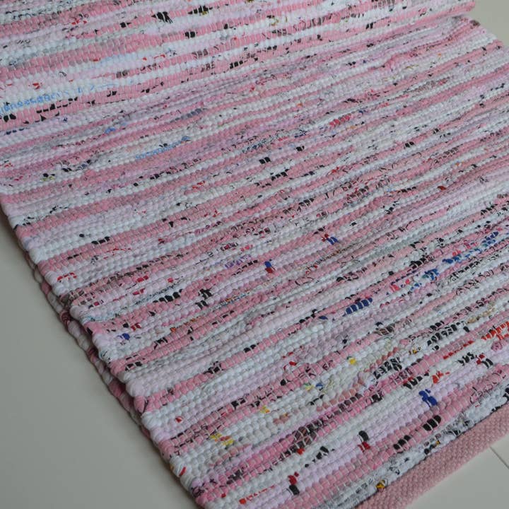 Designs Emporium - Wholesale Runner Rug - Pink Rug Runner Chindi Rag Handmade Recycled Cotton8