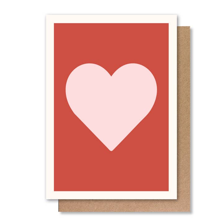 VALENTINE'S DAY LOVE HEART GREETING CARD - RED for wholesale by How Lovely