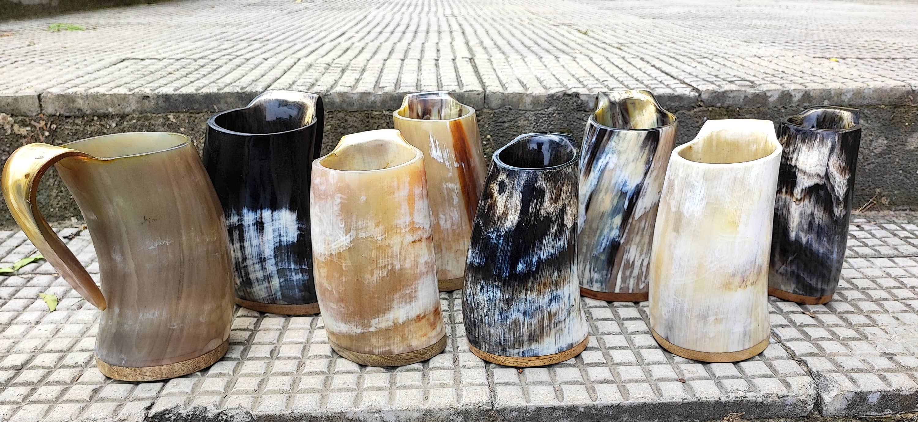 Billion Brothers - Wholesale Drinking Glass/Cup - Viking Horn Mugs Tankards Horn Cups Ale Mead Beer Mugs Large5