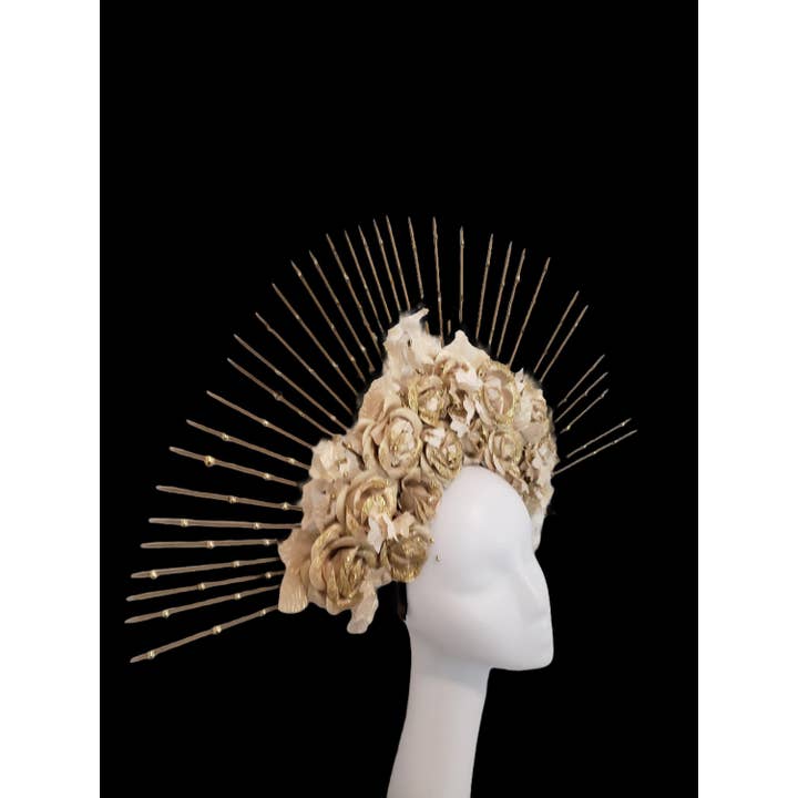Rehoboth Hats - Wholesale Party Hat/Crown - Flower Halo Crown with Spikes for Events and Artists3
