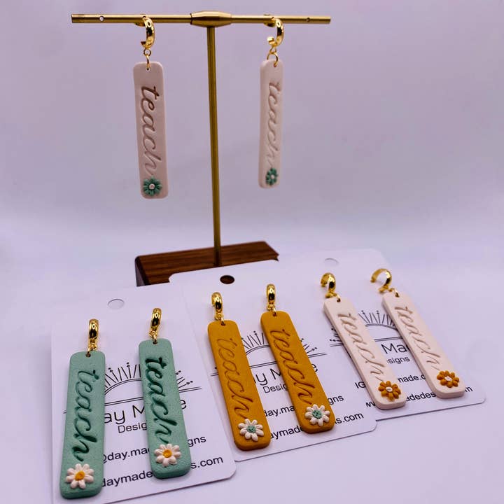Teach Dangle Earring for wholesale by Day Made Designs