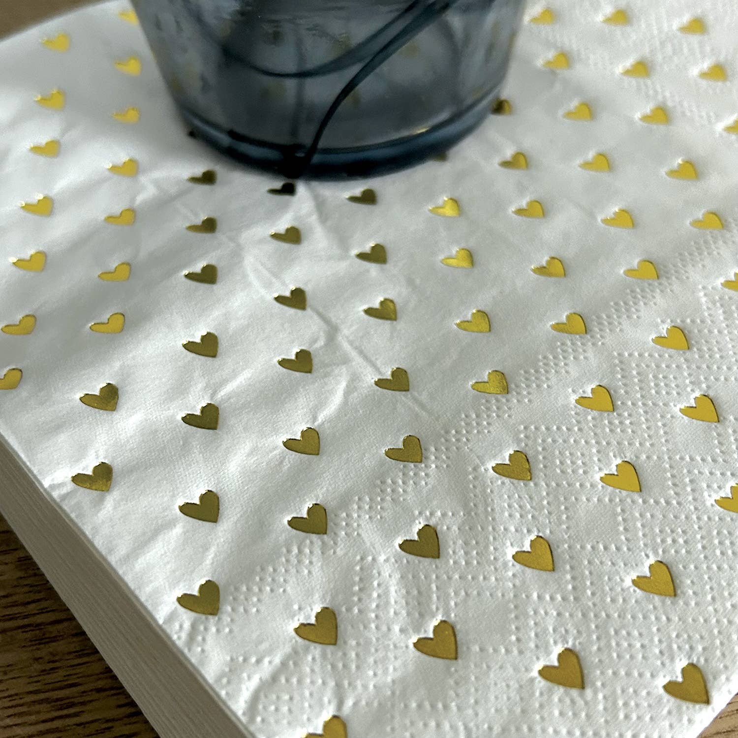 Opjet Paris – Großhandel Papier- & Stoffserviette – goldenes Herz Papierserviette x205