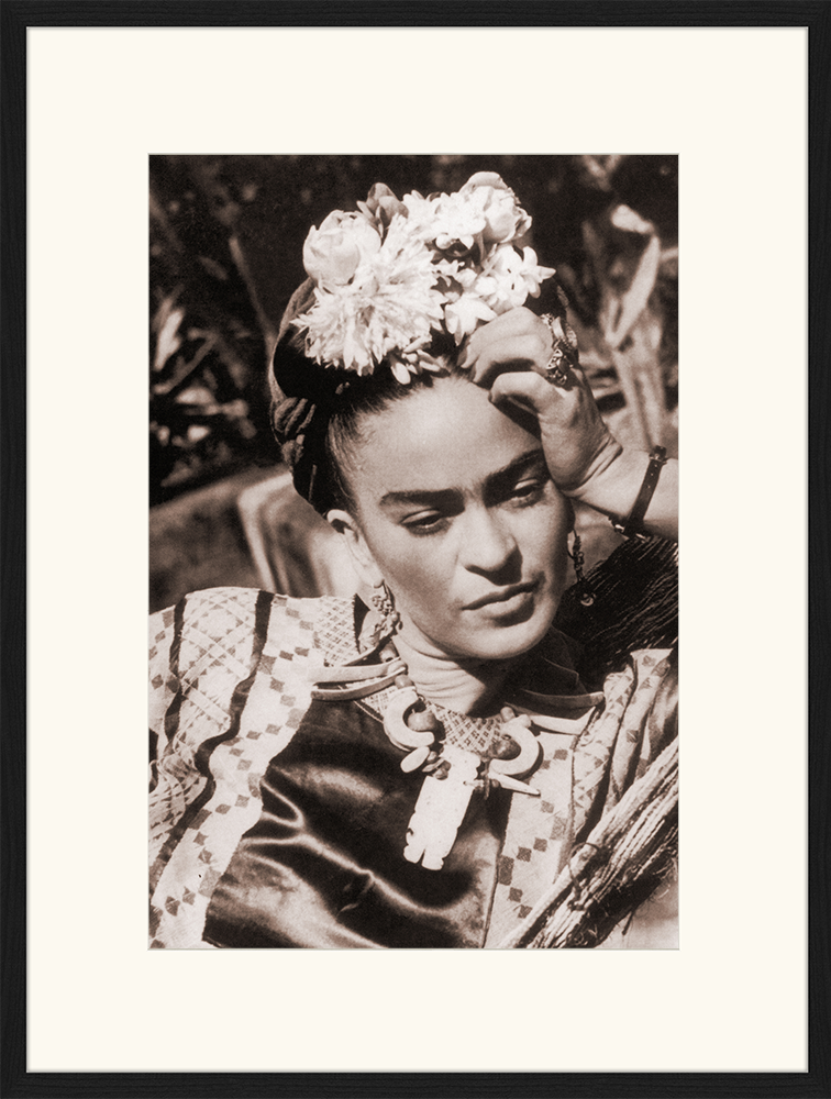Schwarz Frida Kahlo Bild – Wandkunst mit Rahmen für den Großhandel auf Faire11