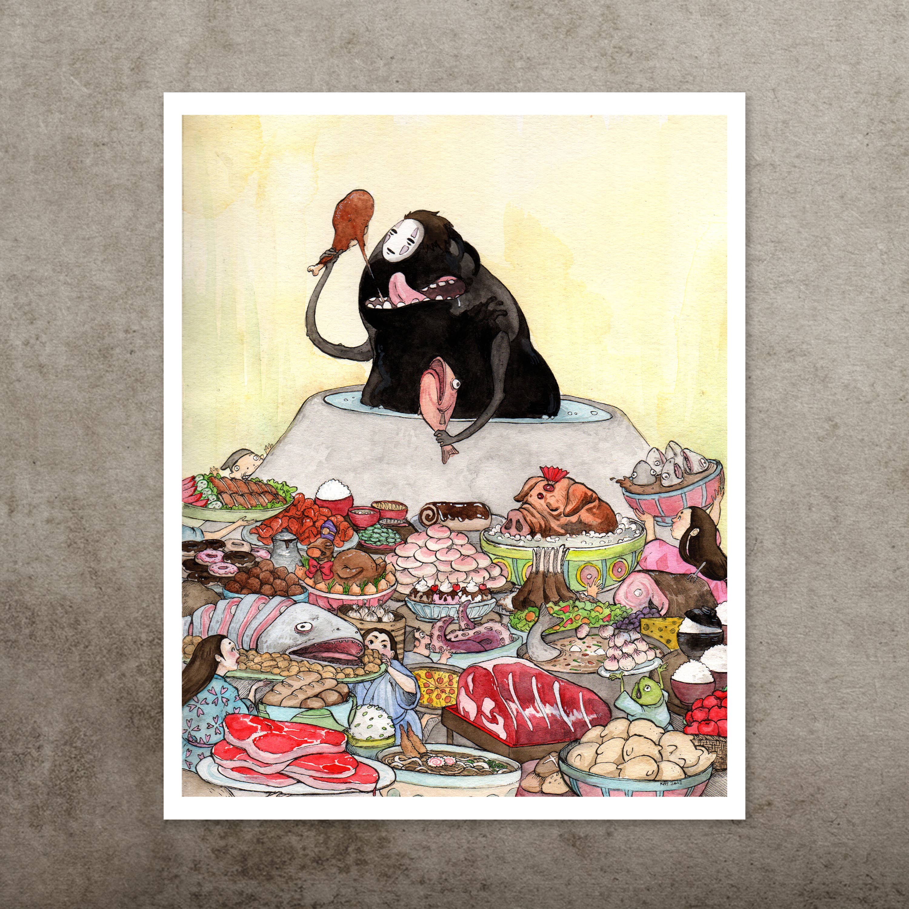 Stupid Animal Shop - Wholesale Art Print - The Spirit Feast - 8x10" and 11x14" print3
