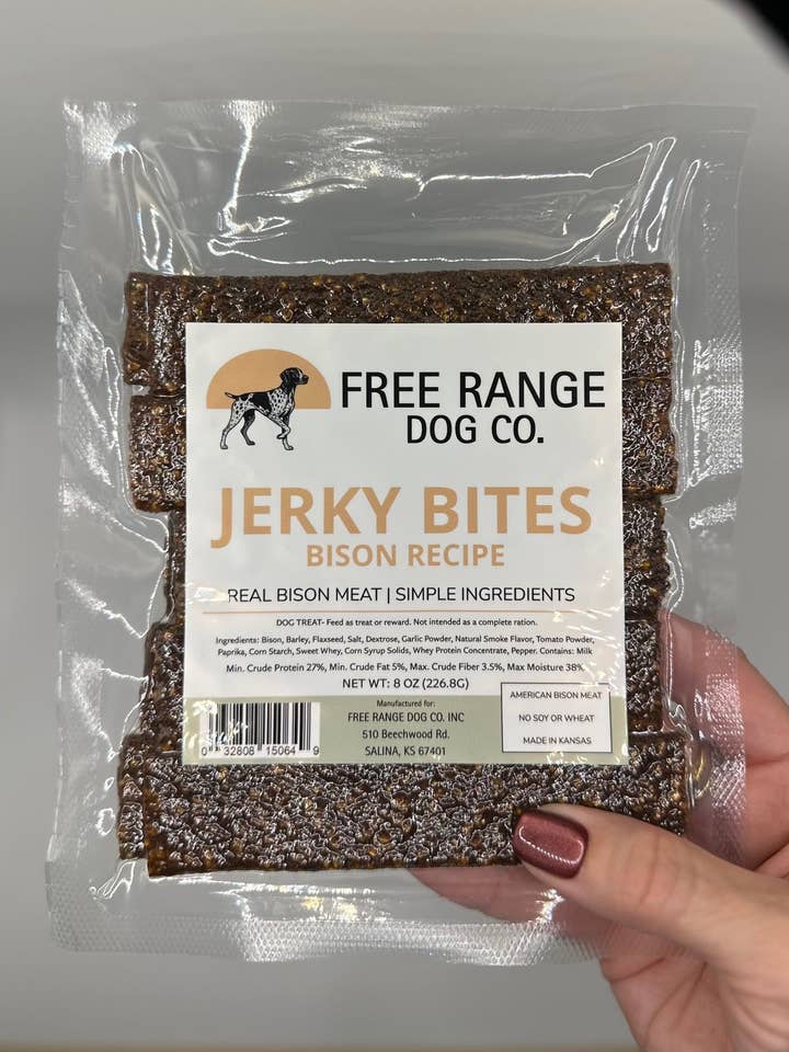 Bison Bites - 4 ounce package for wholesale by Free Range Dog Co
