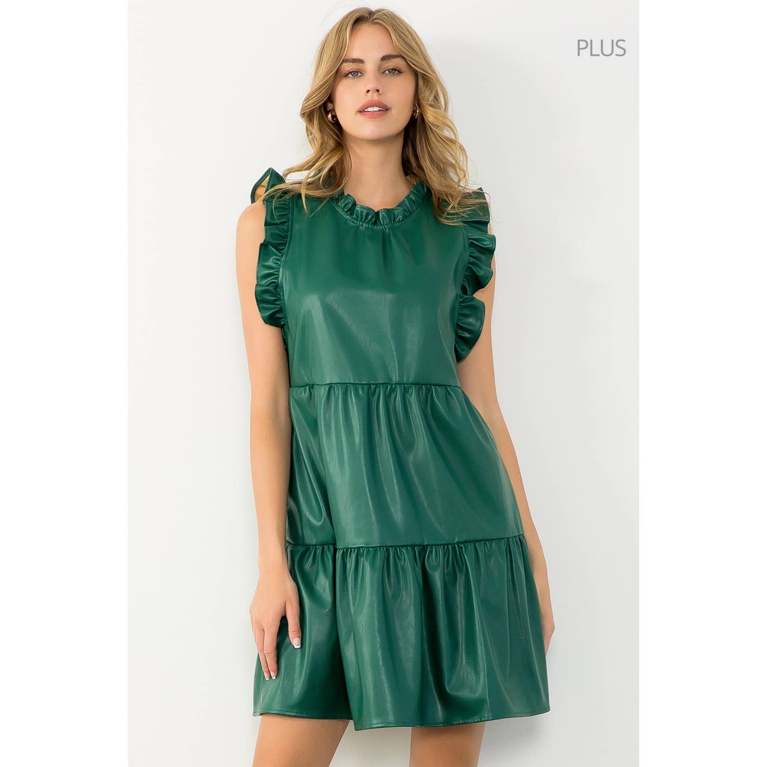 THML - Vendita all'ingrosso Vestito - Donna - /Taglia XL/ Abito in pelle con maniche a balze8