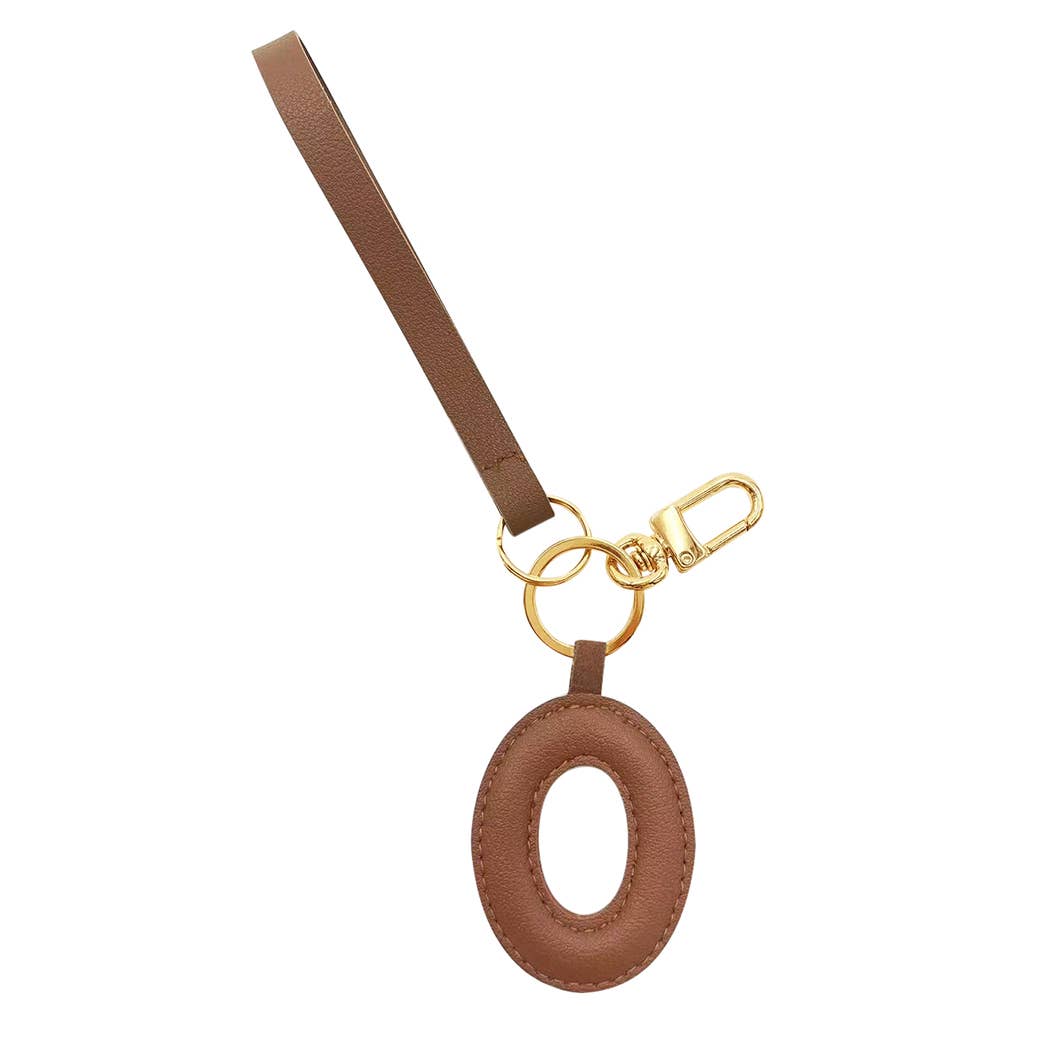 Fashion City – wholesale Keychain – Women's – Alphabet Faux Leather Key Chain Bag Charm7