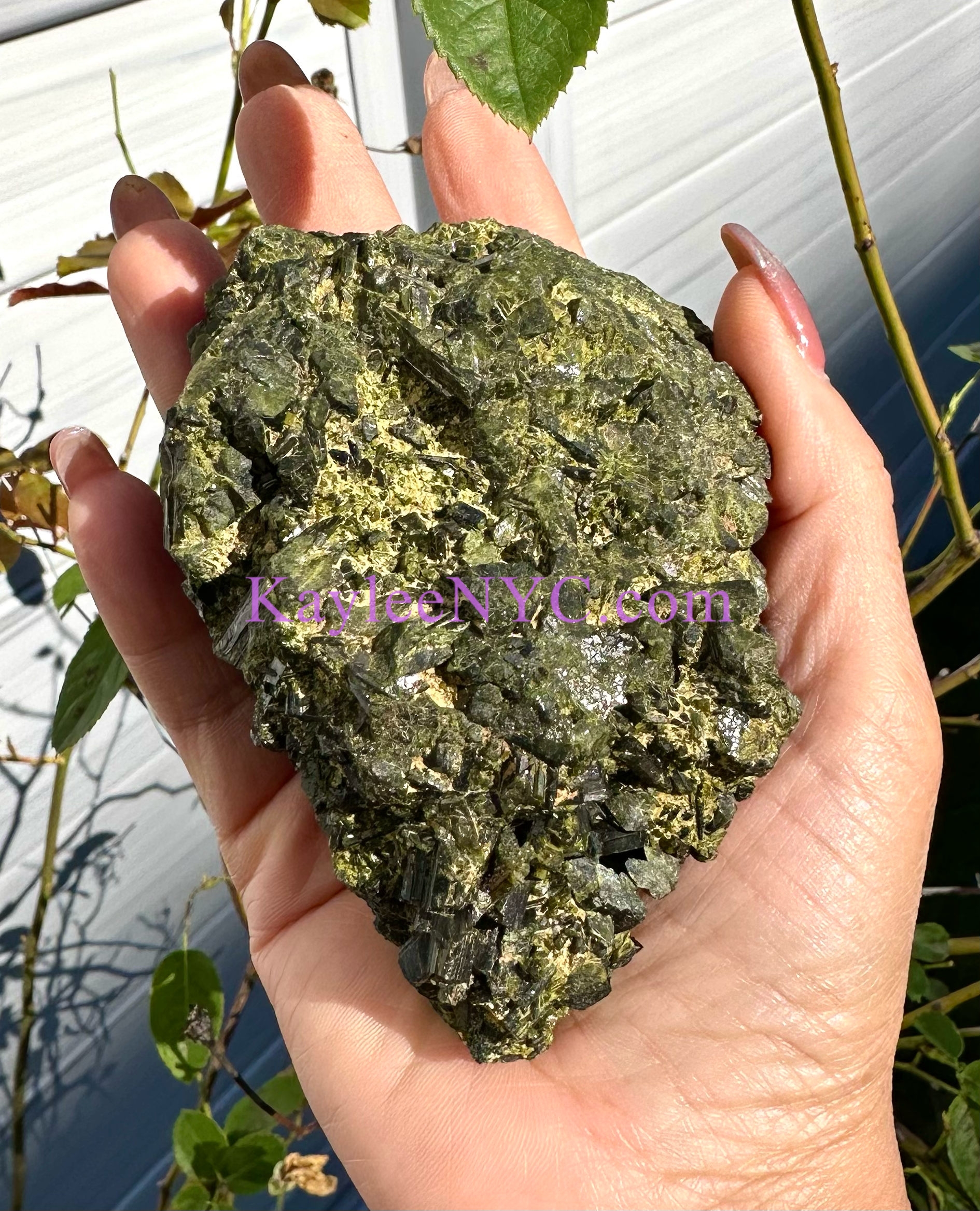KayleeNYC - Wholesale Spiritual Stone/Crystal - 2 lb Natural Raw Epidote Crystals Healing Energy 4
