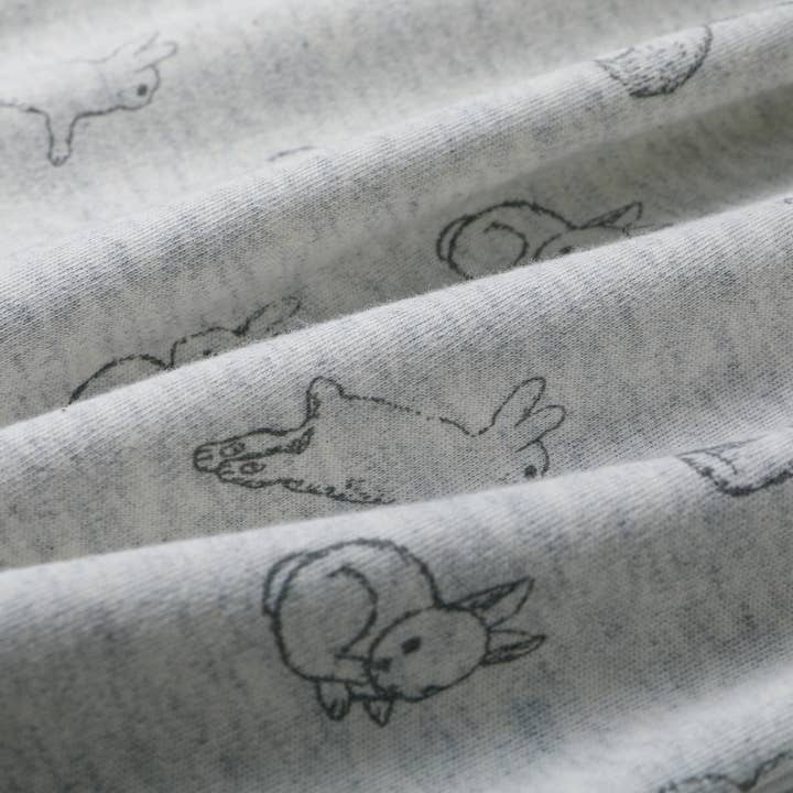Vastmedic – Großhandel Schlafanzug-Set – Kinder – Owlivia 2-teiliges Pyjama-Set aus Bio-Baumwolle — Graue Hasen