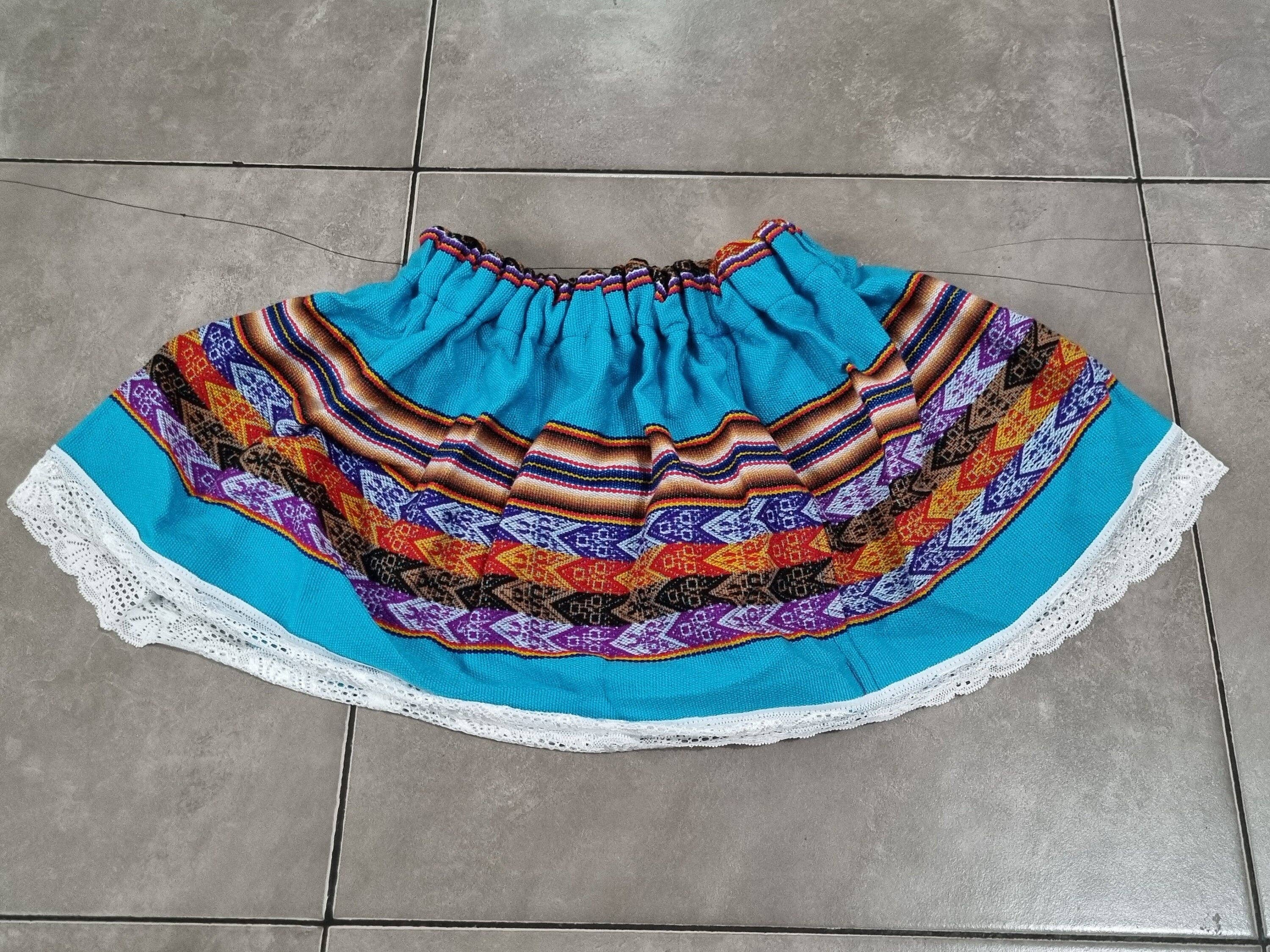 MODA LATINA - Wholesale Skirt - Kids - colorful peruvian fabric skirt , Multi Color Girls Skirt6