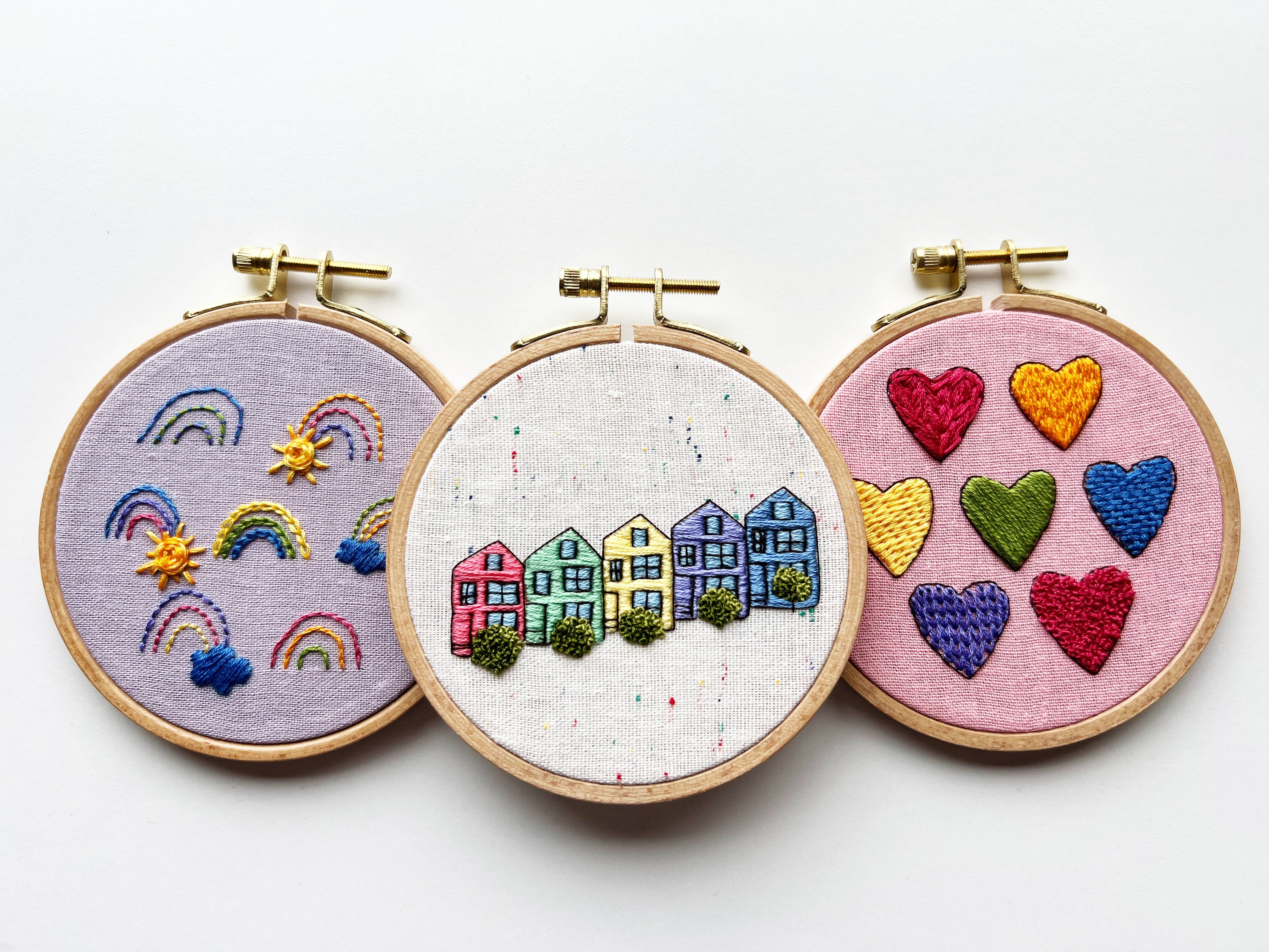 Rosanna Diggs Embroidery - Wholesale Embroidery/Cross Stitch Supplies - Sunshine and Rainbows Hand Embroidery Kit for Beginners5