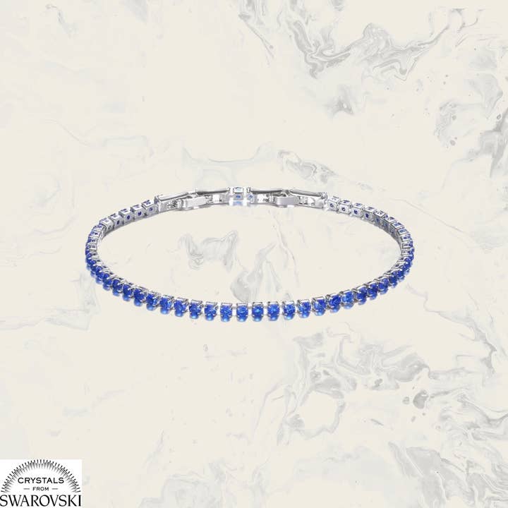 HTB - Vendita all'ingrosso Bracciali tennis - Bracciale tennis argento marcato e cristalli swarovski