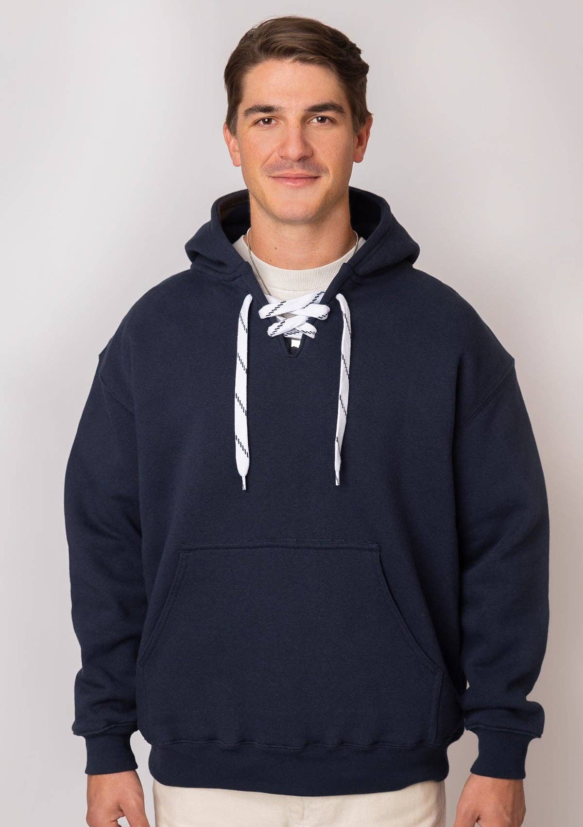 Vos Sports Inc. - Wholesale Hoodie - Unisex - 9801 12 oz. Unisex Hockey Style Hooded Pullover Sweatshirt with Laces5