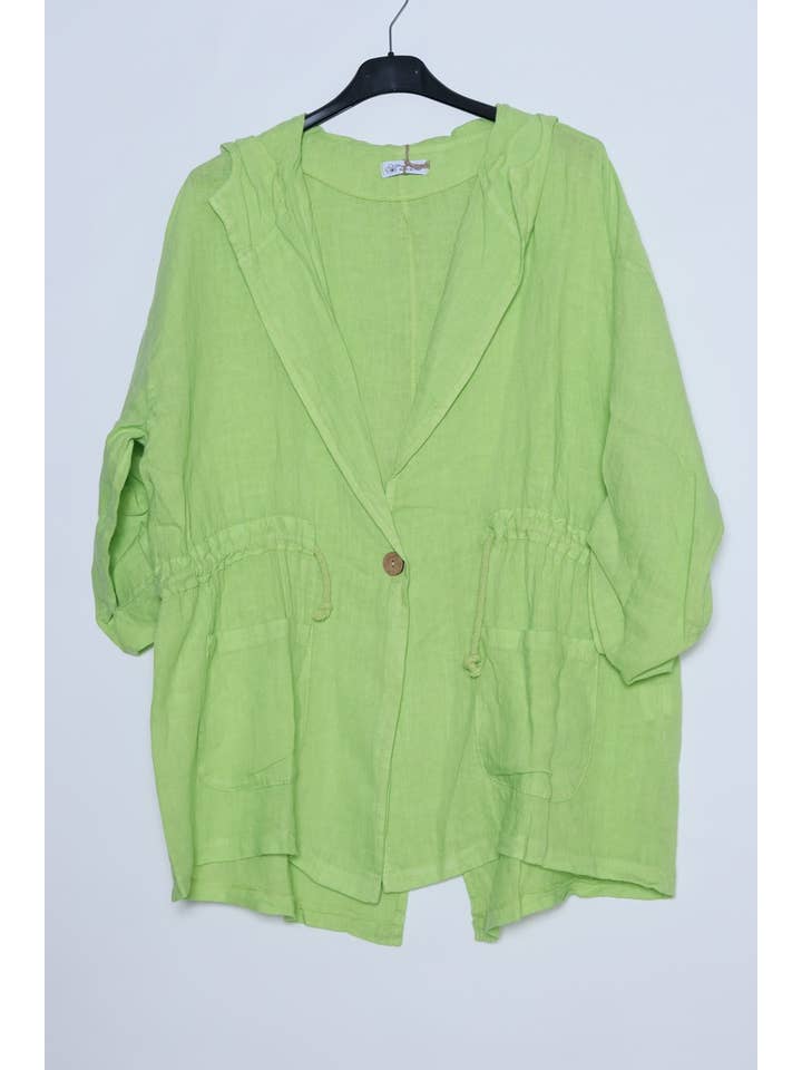 LÉA & LUC – Engroshandel Vest - Dame – Linned vest med hætte i 100% hør REF. 594619