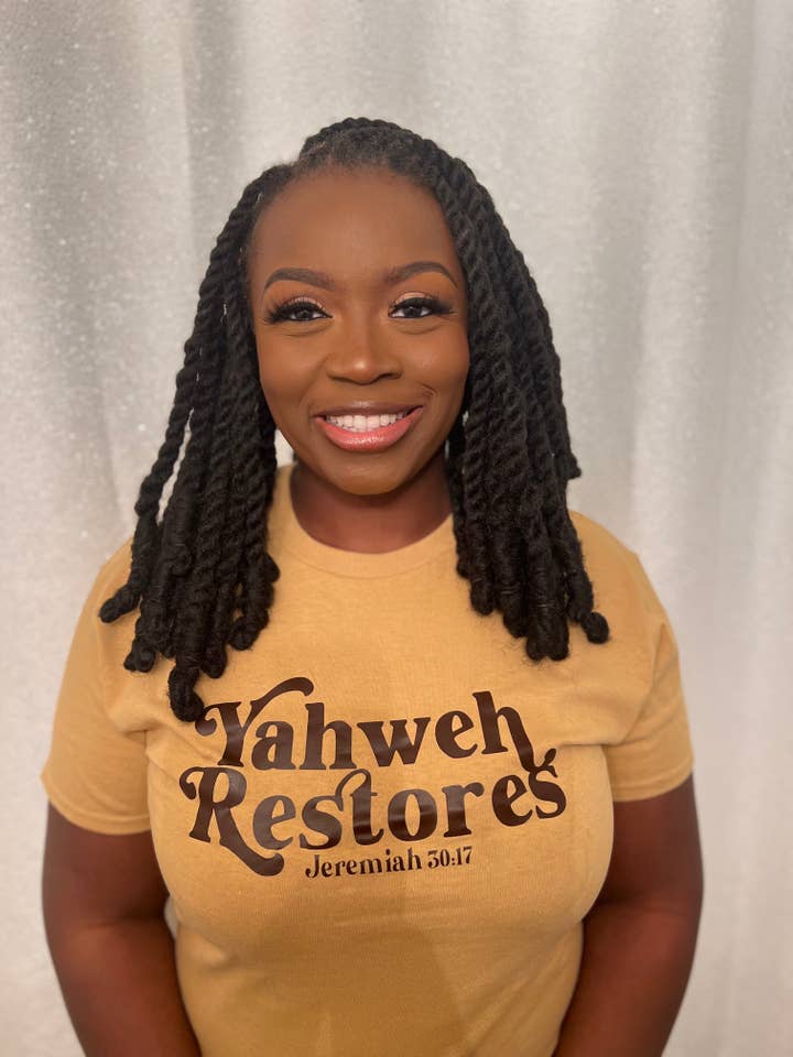 YAHWEH RESTORES - JEREMIAH 50:17 COTTON TEE for wholesale by Declarations By Beyond The Aisle