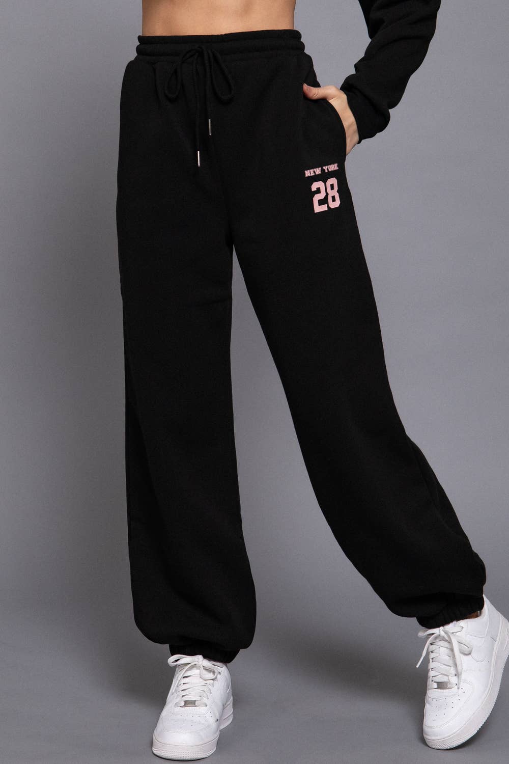 Active Basic | Active USA - Vendita all'ingrosso Pantaloni sportivi/da jogging - Donna - Pantaloni jogger in pile stampato all'interno0