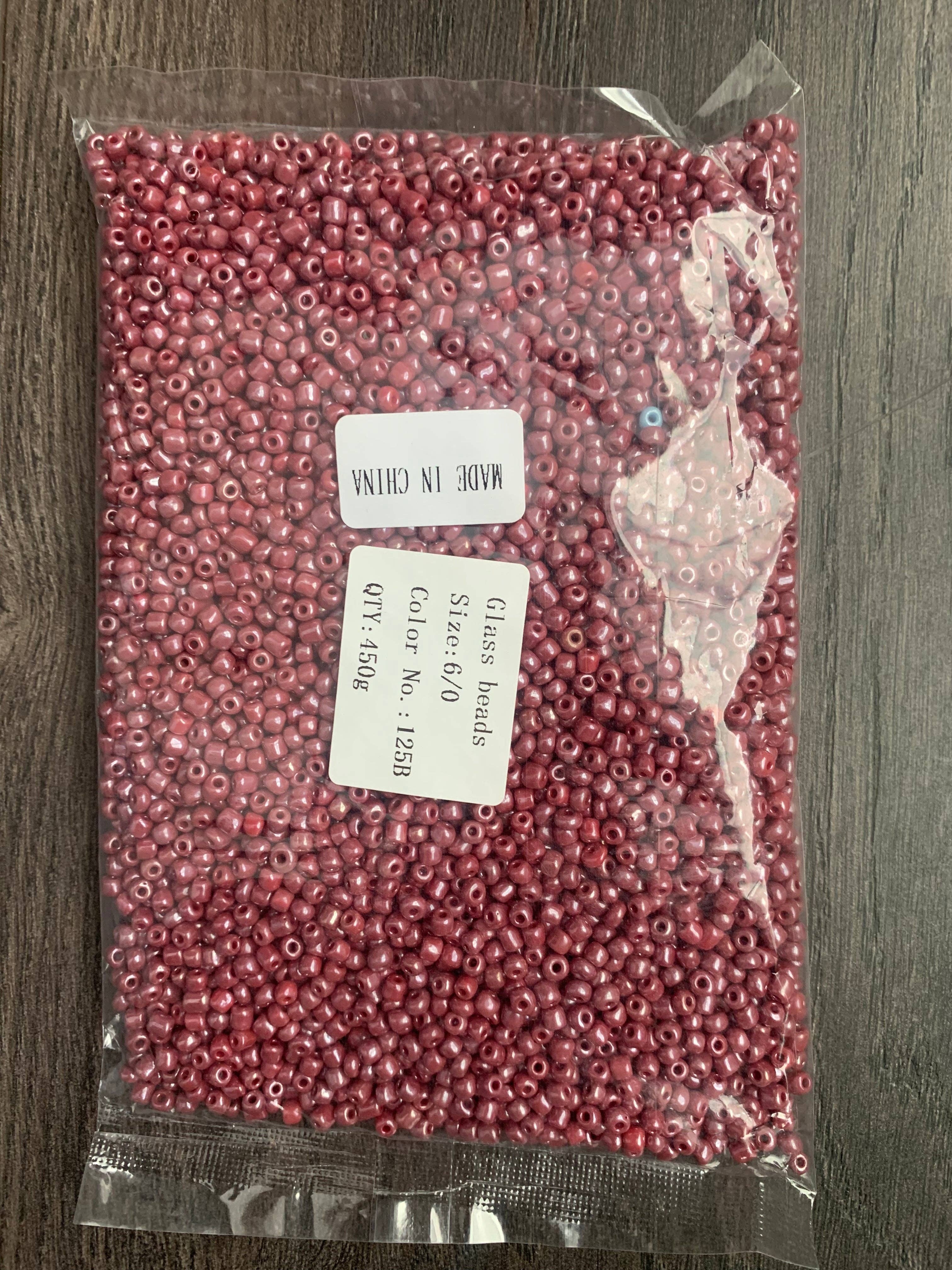 MaddieMayShop - Wholesale Beads - 6/0 Seed Beads~  Glass Beads 450 Grams, Seed Beads Bulk12