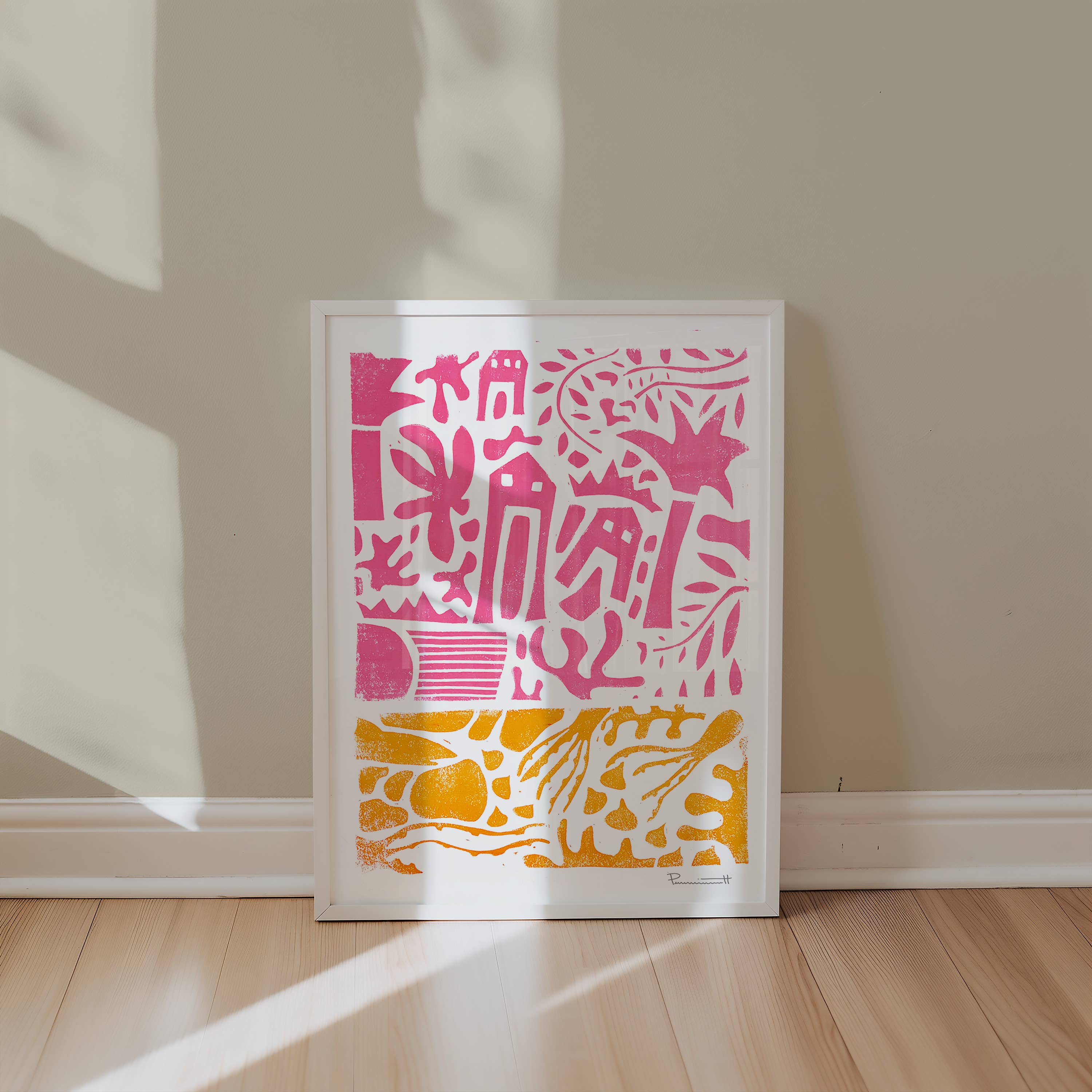 Valerie Perreault Studio - Wholesale Art Print - "Sunset" - Linocut Fine Art Print  2