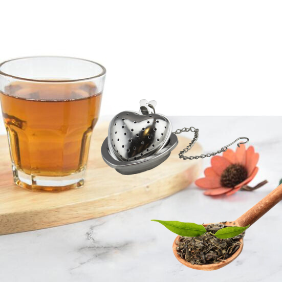 Original Source - Vente Passoires à thé/infuseurs - Passoire à thé avec support, acier inoxydable, cœur2