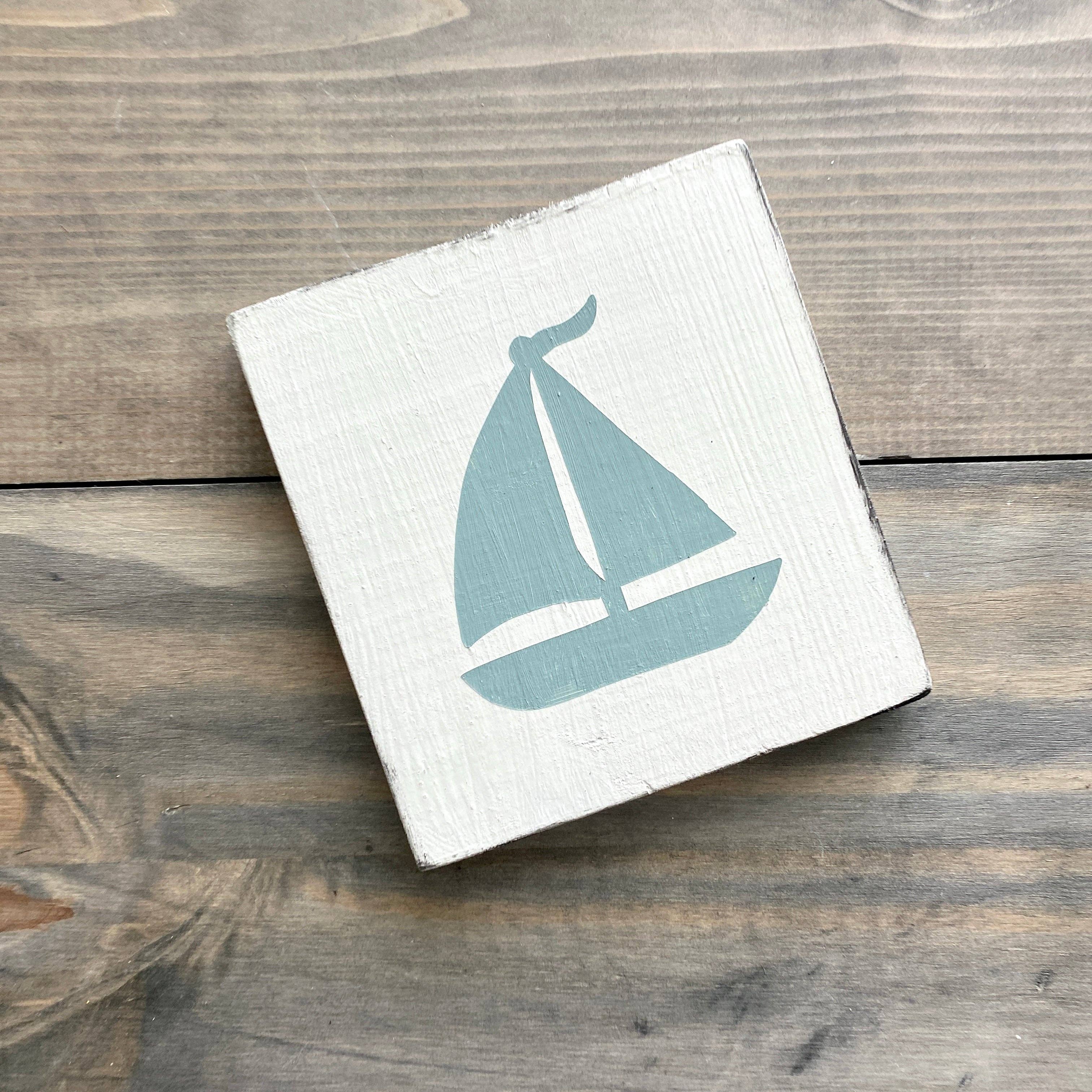 Anchored Soul Designs – Großhandel Schilder – Segelboot-Schild, nautisches Stranddekor, Küstendesign, See4