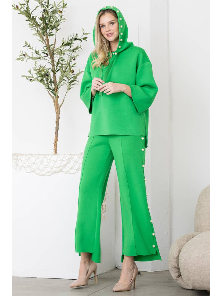 Joh Apparel - Venta al por mayor Pantalones - Mujer - Pantalón largo Farrah French Scuba Pearl68