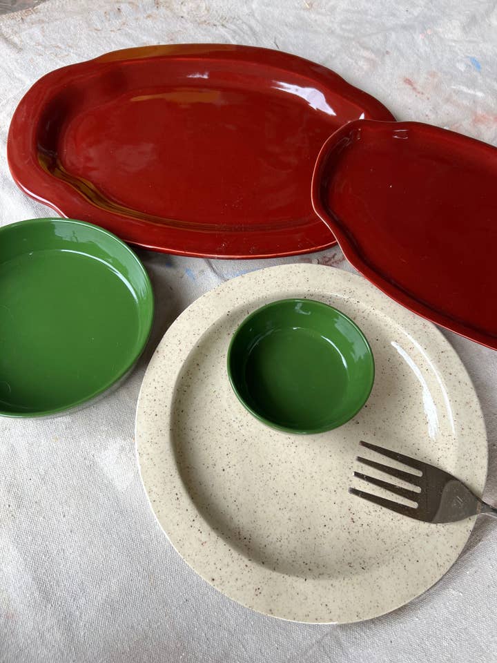 Eggnog Platter for wholesale by Beau Rush Ceramics