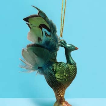 Peacock Ornaments with Feathers for wholesale by Sea Creations
