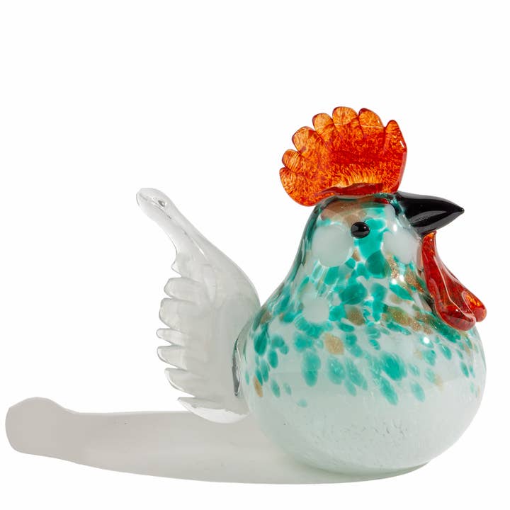 ApricotMint - Wholesale Decorative Figurine - Handblown Art Glass Rooster